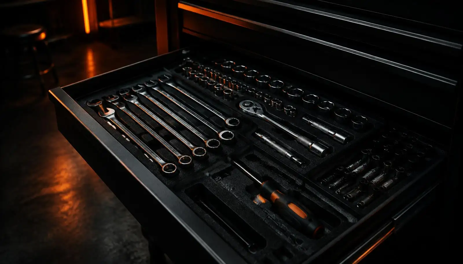 Professional mechanic's tool drawer