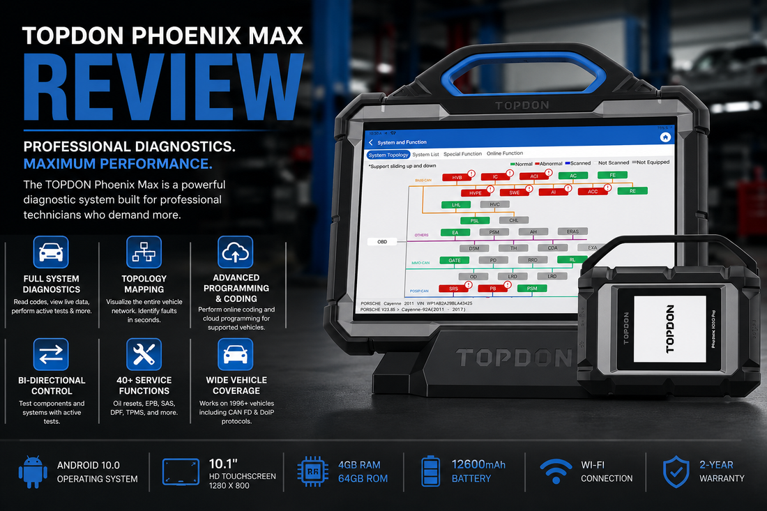 TOPDON Phoenix Max Review: Is This the Ultimate Professional Diagnostic Scanner?