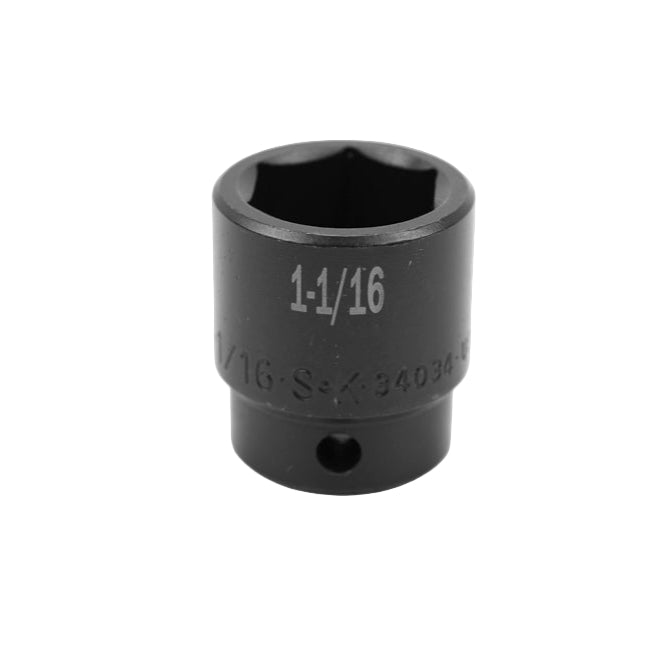 SK Tools USA - 1/2" Drive 6 Point Standard Fractional Impact Socket (1" - 1-1/8")