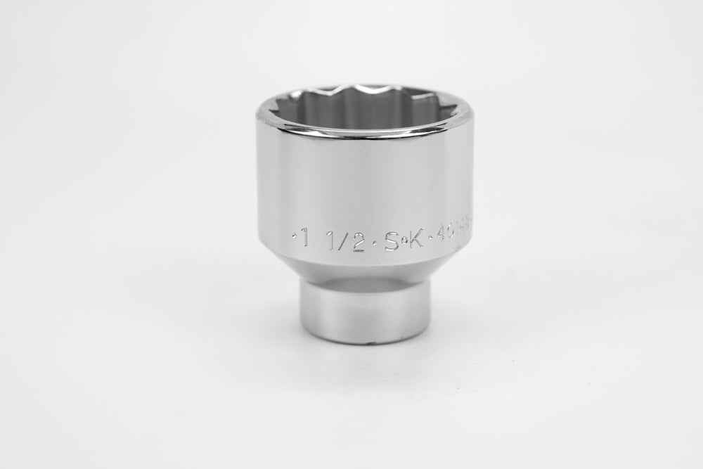 SK Tools USA - 1/2" Drive 12 Point Fractional Standard Chrome Socket (19/32" - 1-1/2")