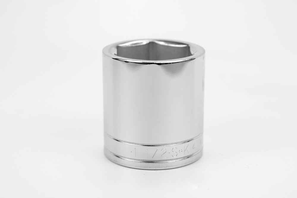 SK Tools USA - 1/2" Drive 6 Point Fractional Standard Chrome Socket (1-1/4" - 1-1/2")