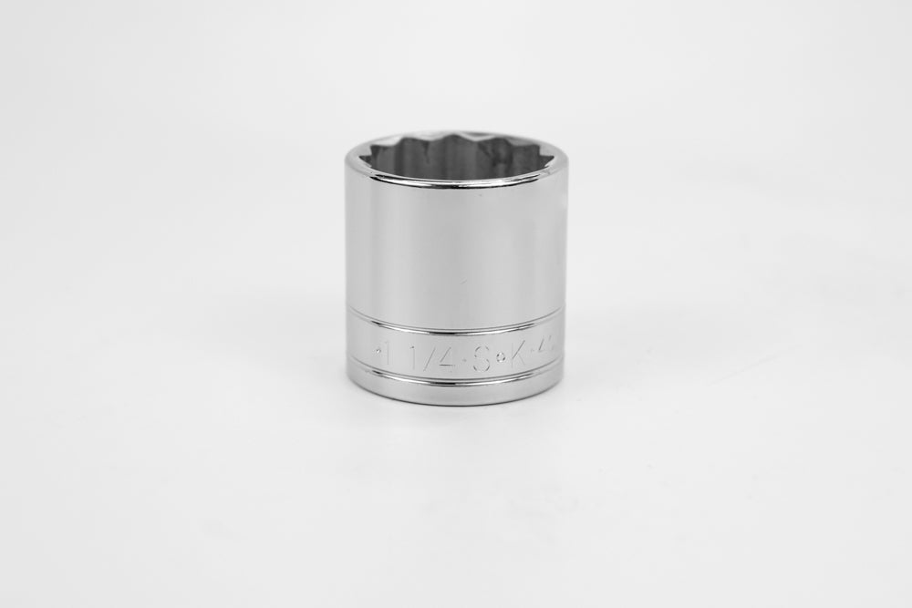 SK Tools USA - 1/2" Drive 12 Point Fractional Standard Chrome Socket (19/32" - 1-1/2")