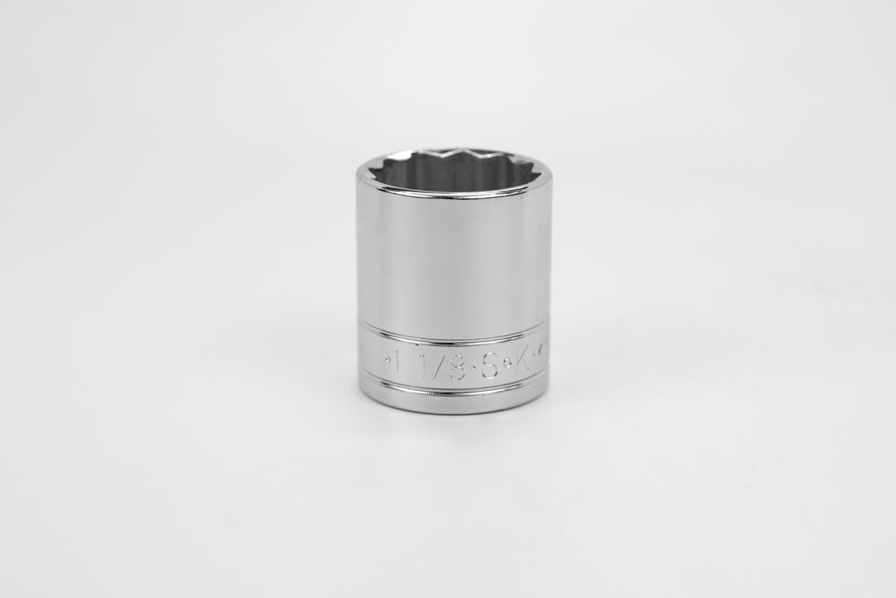 SK Tools USA - 1/2" Drive 12 Point Fractional Standard Chrome Socket (19/32" - 1-1/2")