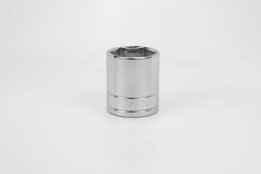 SK Tools USA - 1/2" Drive 6 Point Fractional Standard Chrome Socket (5/8" - 1-3/16")