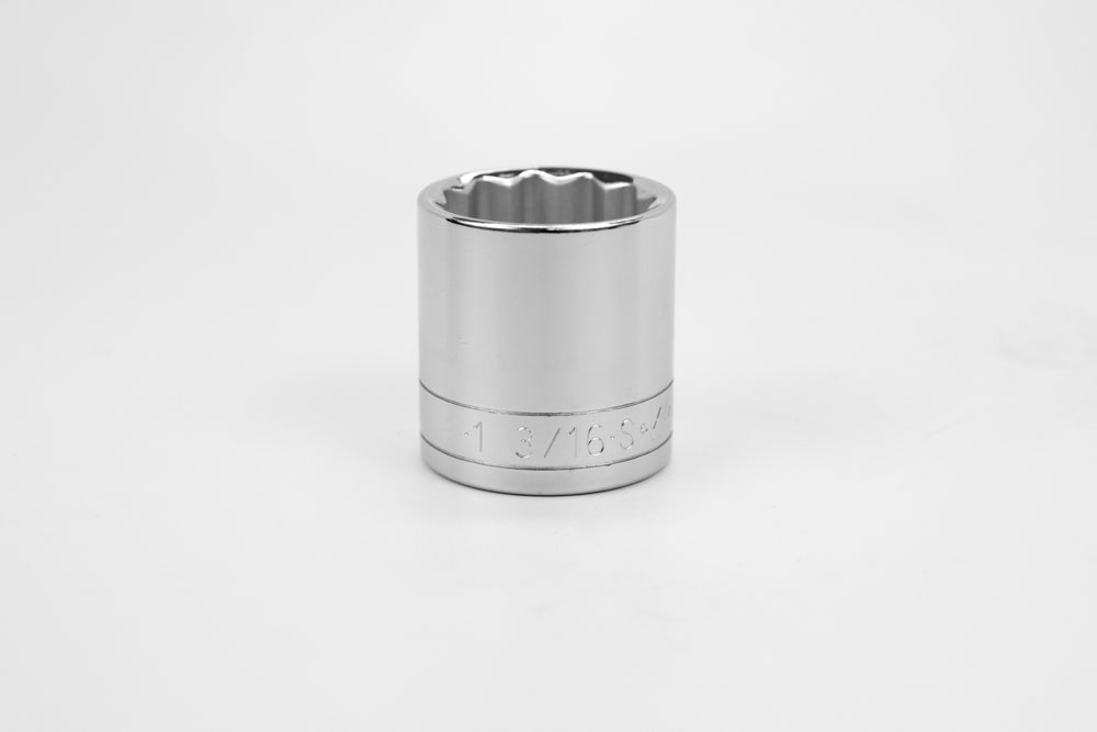 SK Tools USA - 1/2" Drive 12 Point Fractional Standard Chrome Socket (19/32" - 1-1/2")