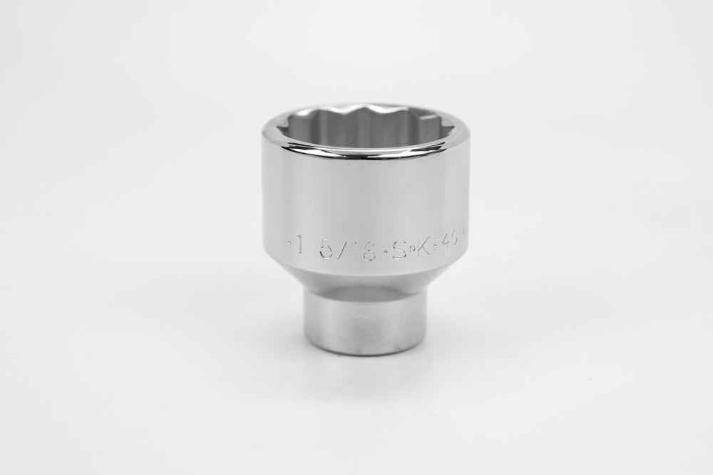 SK Tools USA - 1/2" Drive 12 Point Fractional Standard Chrome Socket (19/32" - 1-1/2")