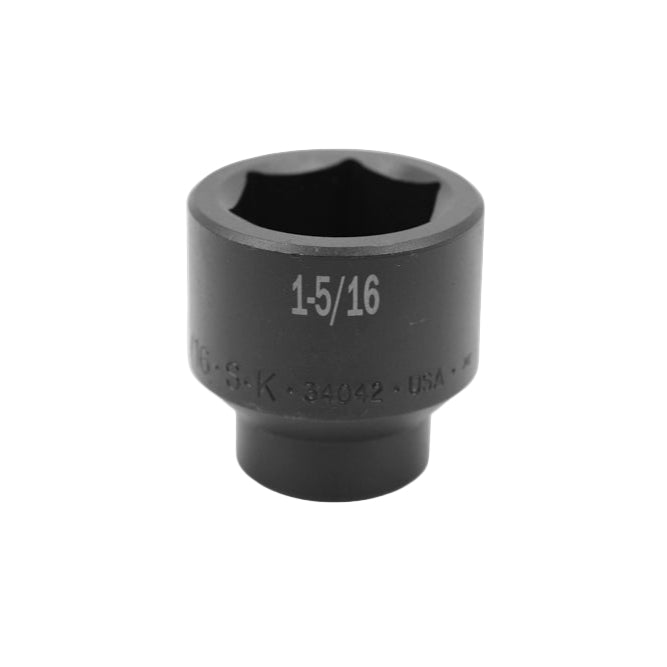 SK Tools USA - 1/2" Drive 6 Point Standard Fractional Impact Socket (1-3/16" - 1-1/2)