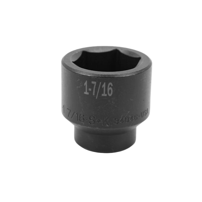 SK Tools USA - 1/2" Drive 6 Point Standard Fractional Impact Socket (1-3/16" - 1-1/2)