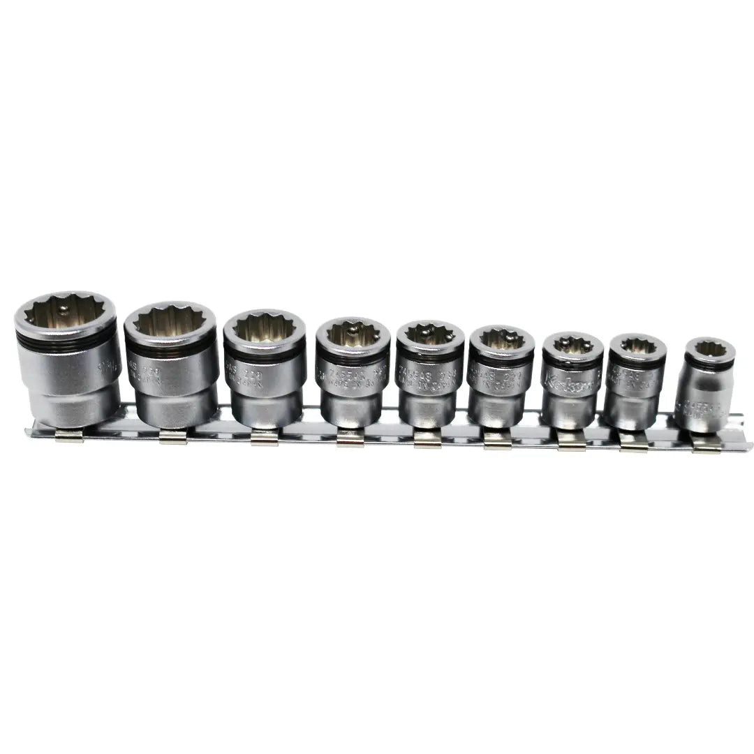 1/4 Sq. Dr. 12 point NUT GRIP® Socket Set  7/32 - 9/16 -  9 pieces