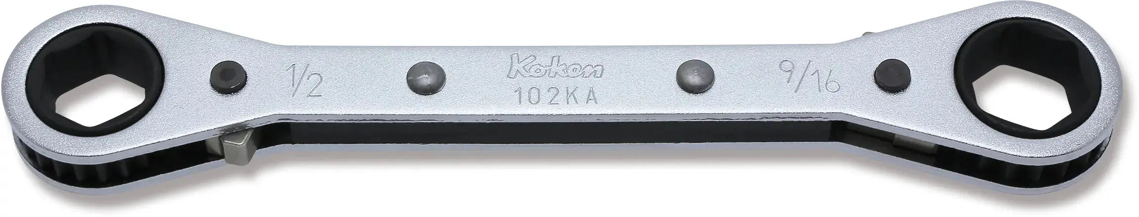 Ratcheting Ring Wrench  1/2x9/16 6 point Length 146mm Reversible
