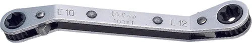 Reversible Ratcheting Ring Wrench TORX®  E4xE6 - Length 104mm
