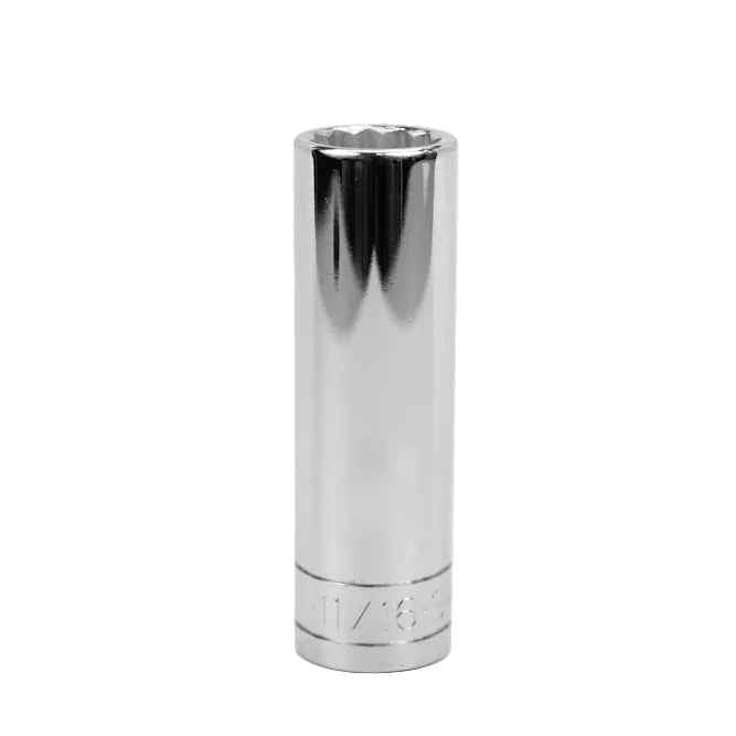 SK Tools USA - 1/2" Drive 12 Point Fractional Deep Chrome Socket (5/8 - 1-1/2)