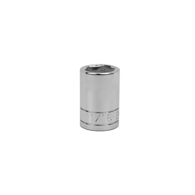 SK Tools USA - 1/2" Drive 6 Point Fractional Standard Chrome Socket (5/8" - 1-3/16")