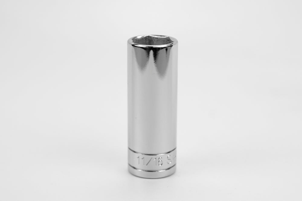 SK Tools USA - 3/8" Drive 6 Point Fractional Deep Chrome Socket (5/16" - 1")