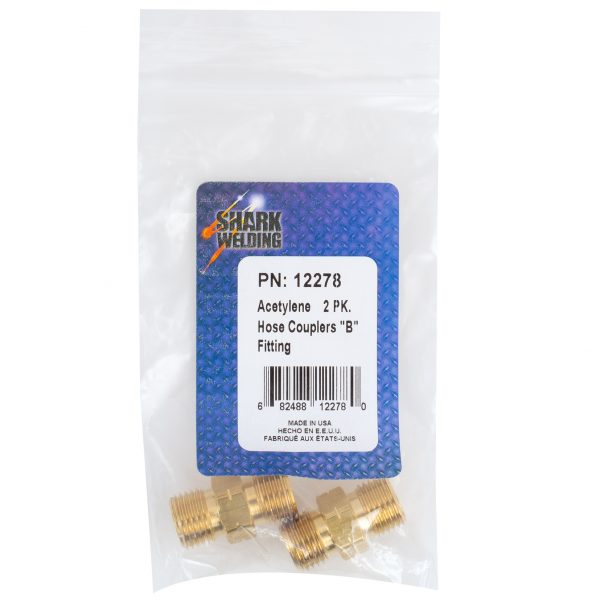 Shark Industries - 2 Pk. Hose Couplers “B” Fitting – Acetylene