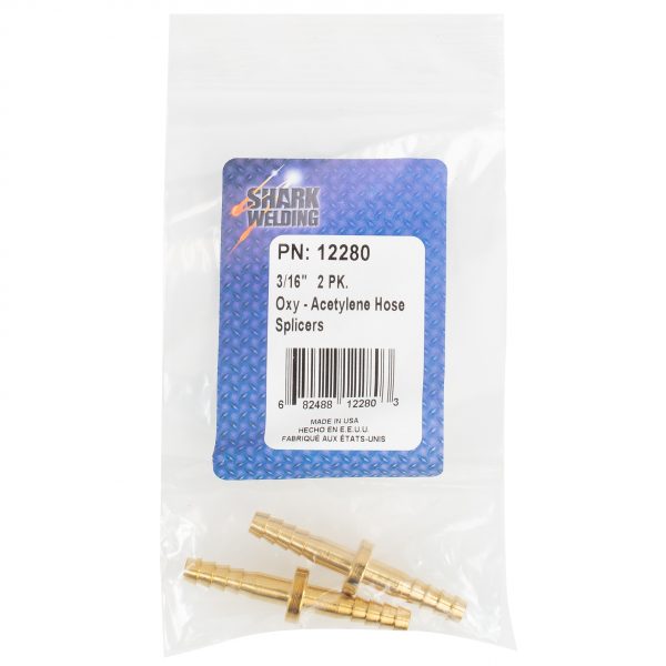 Shark Industries - 2 PK Oxygen-Acetylene Hose Splicers – 3/16″