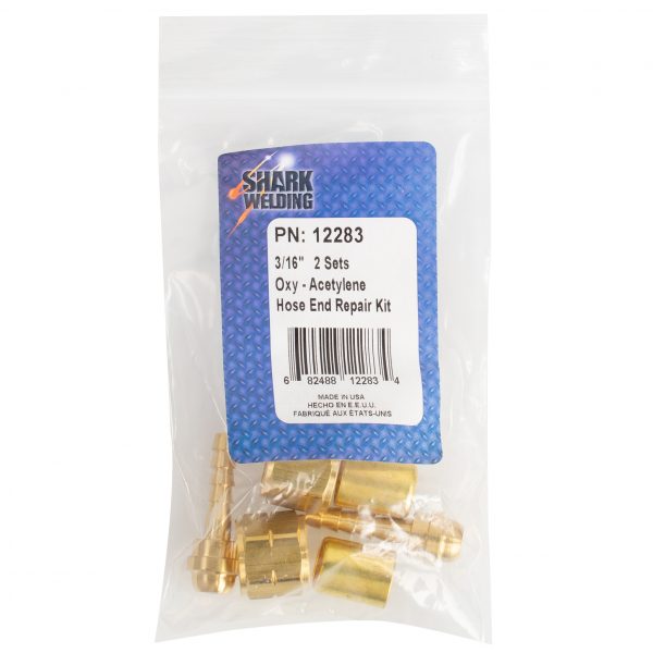 Shark Industries - Oxygen-Acetylene Hose End Repair Kit – 3/16″