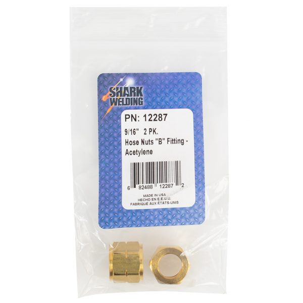 Shark Industries - Hose Nuts – “B” Fitting. Acetylene 9/16″