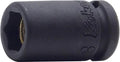 1/4 Sq. Dr. Socket  4mm 6 point Length 23mm Magnet