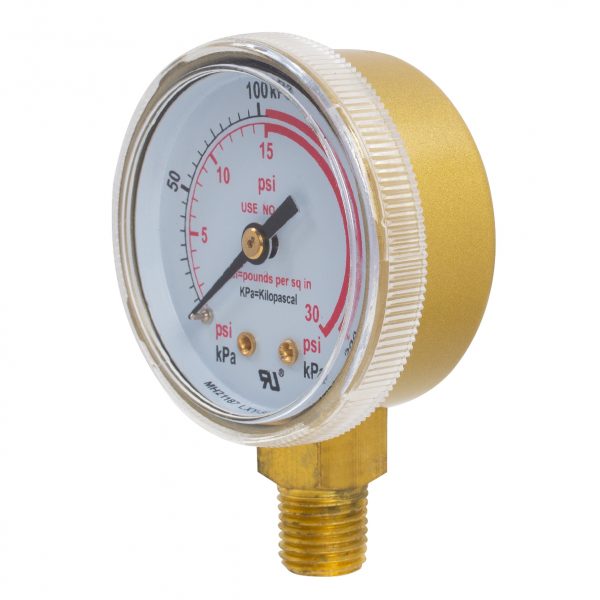 Shark Industries - Medium Duty Acetylene Gauge (Made of High Quality Brass) – 2″