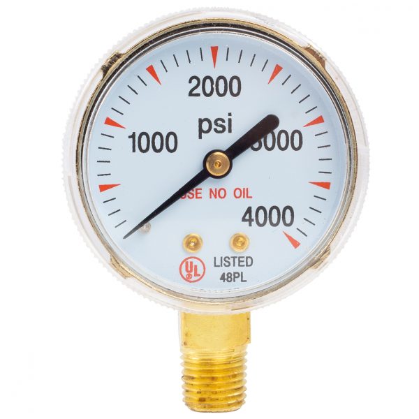 Shark Industries - All Gas Gauges – 2", 1/4" NPT, (60 – 4000 Pounds)