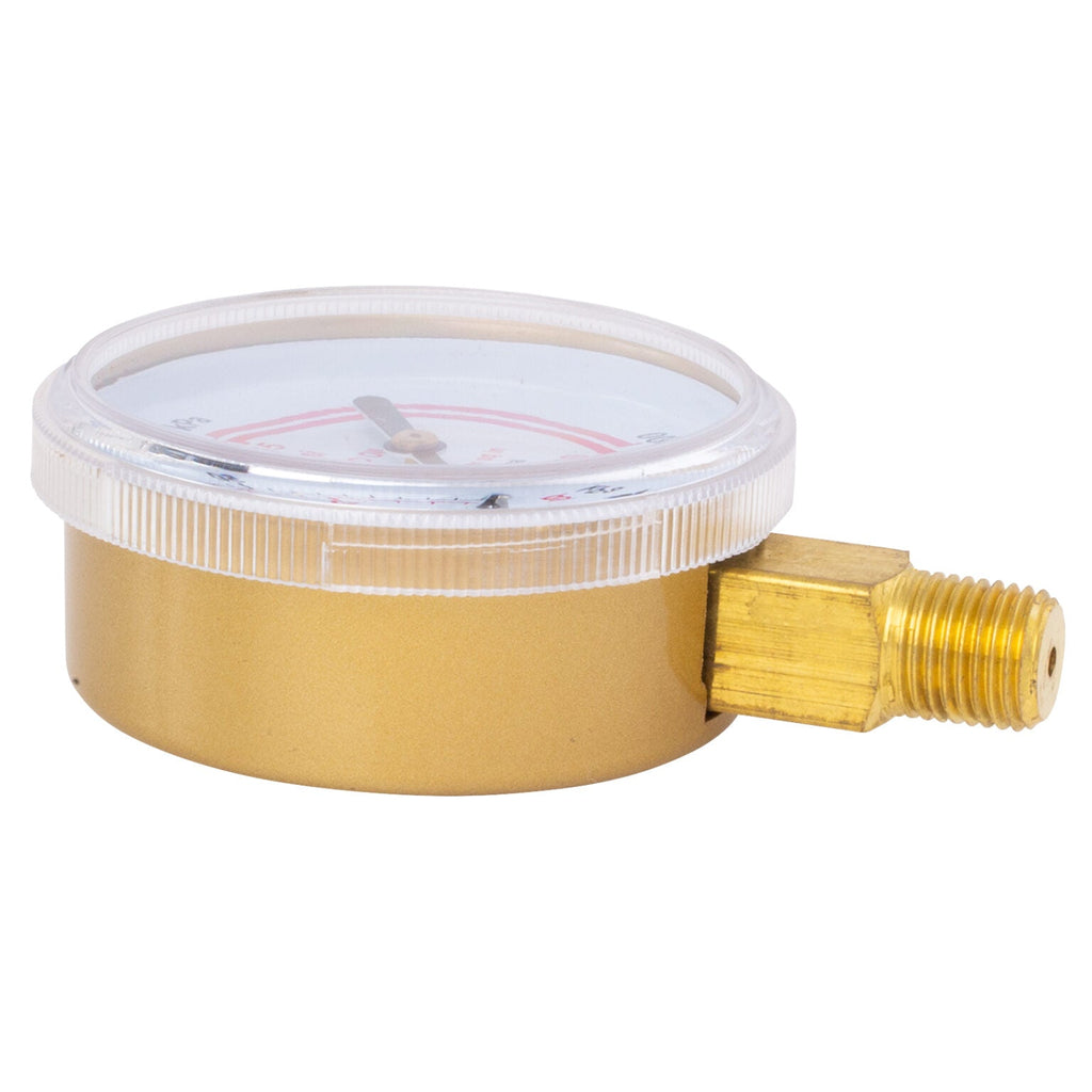 Shark Industries - Heavy Duty (Acetylene Only) Gauge – 2 1/2″ - 1/4" NPT - 0-30 Pounds