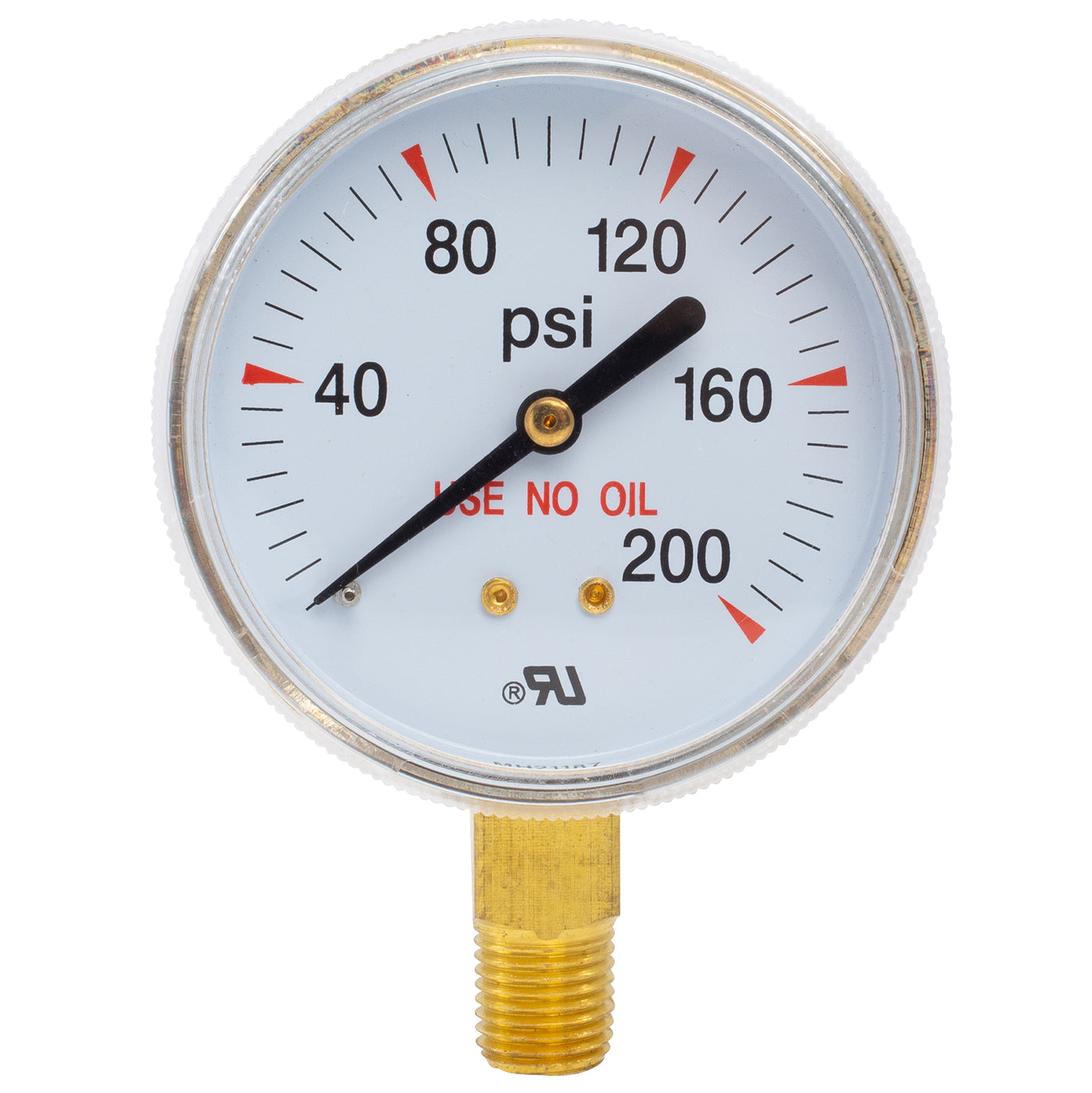 Shark Industries - All Gases Gauge – 2.5", 1/4" NPT, 0–200/400/4000 Pounds