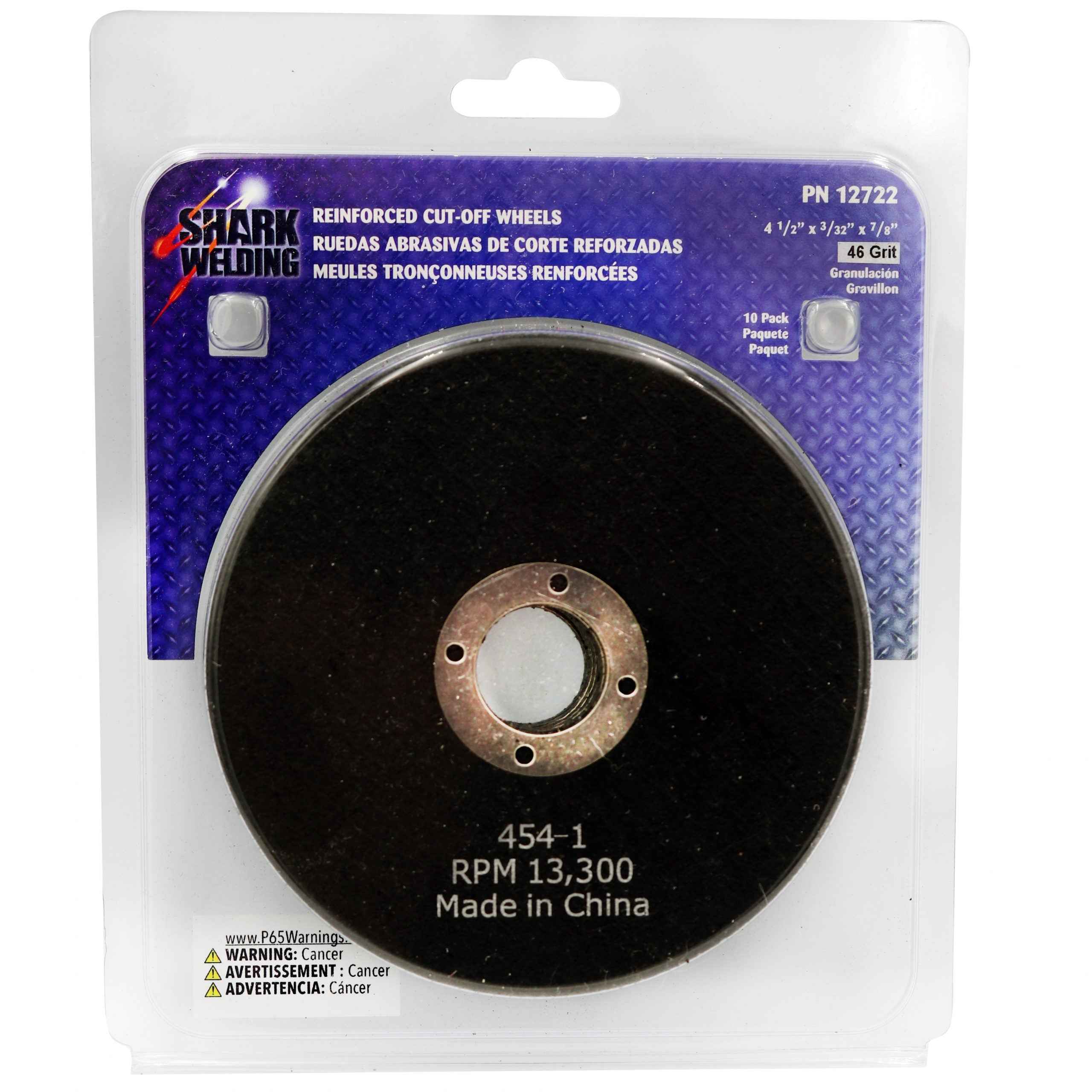 Shark Industries - Cut-Off Wheel – Aluminum Oxide – 4.5″ x 3/32″ x 7/8″ – 46 Grit
