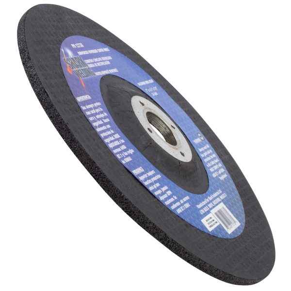 Shark Industries - 7″ Type 27 Aluminum Oxide Grinding Wheels Depressed Center – Hubless, 24 Grit. 7″ x 1/4″ x 7/8″