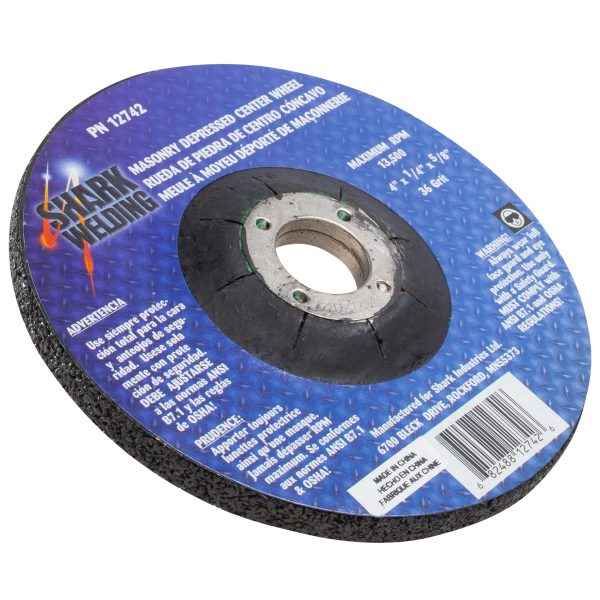 Shark Industries - Shark Industries - Depressed Center Type 27 Grinding Wheels for use on Masonry 4″x 1/4″ x 5/8