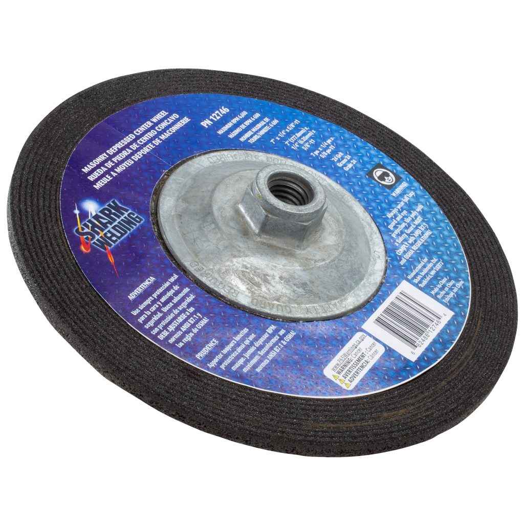 Shark Industries - Depressed Center Type 27 Grinding Wheels for use on Masonry 7″x 1/4″ x 5/8-11