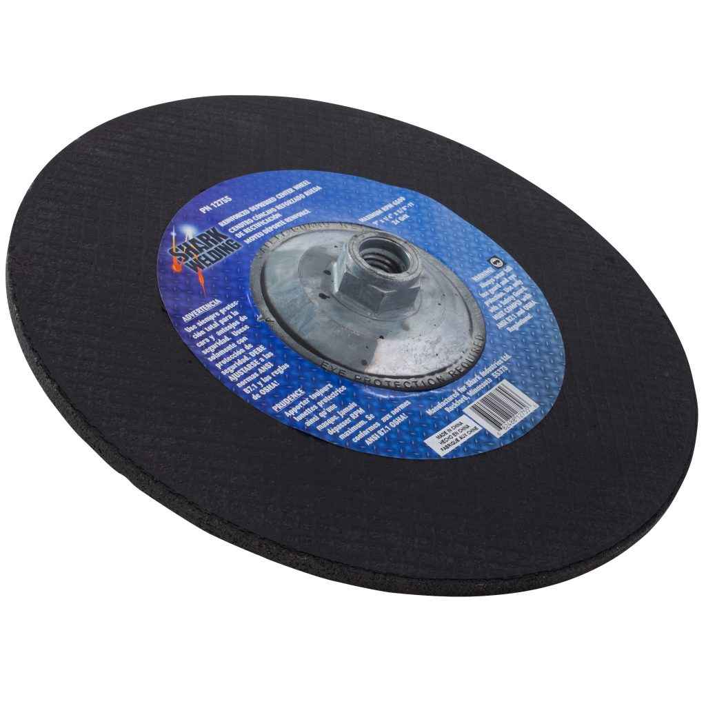 Shark Industries - 9″ Type 27 Aluminum Oxide Grinding Wheel – 1/4″ x 5/8″-11, 24 Grit