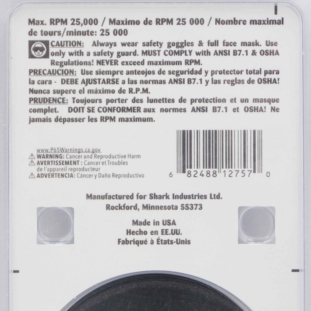 Shark Industries - 6 PK | Cut-Off Wheel – Zirconia (Sure-Life) – 3″ x 1/16″ x 3/8″ – 36 Grit – Made in USA