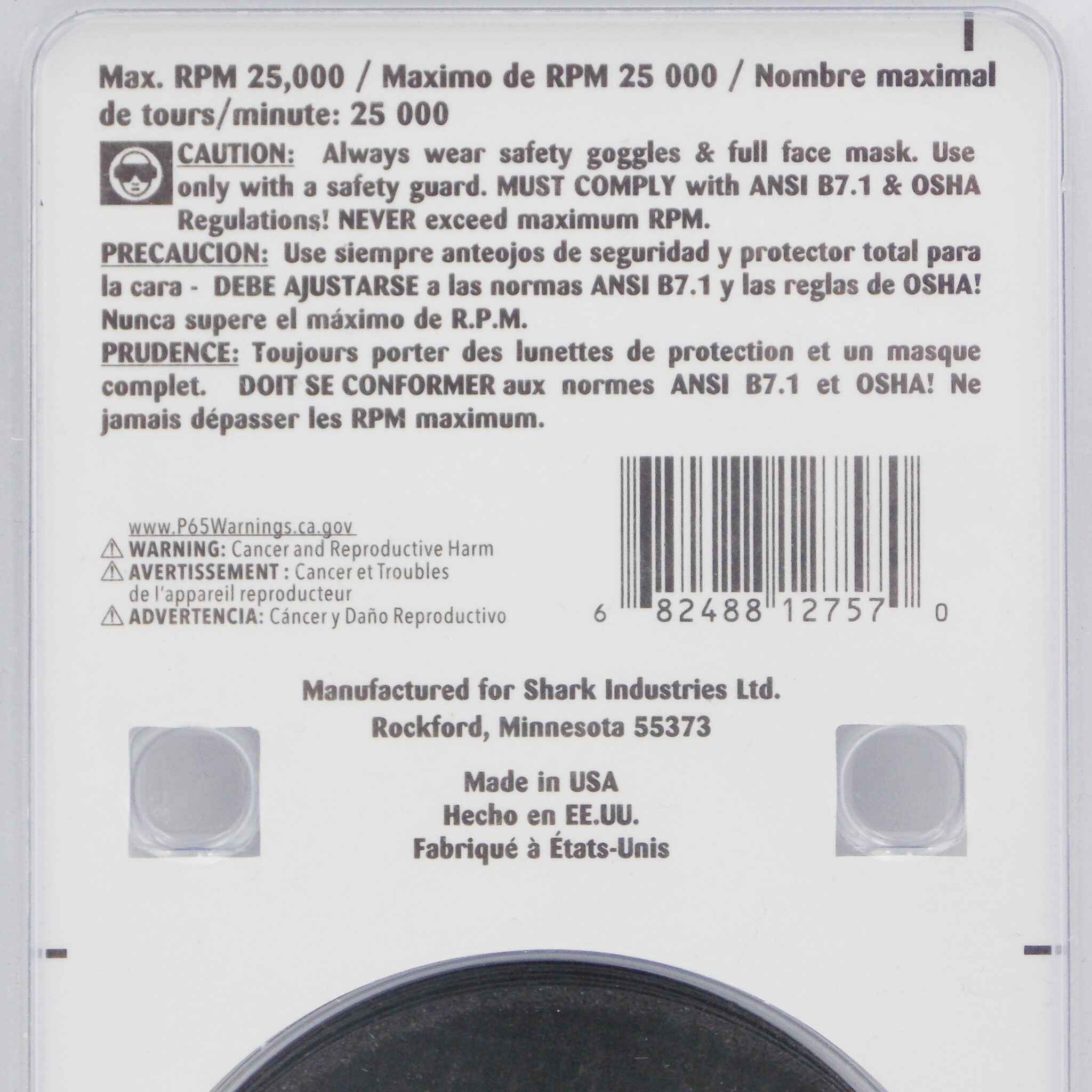 Shark Industries - 6 PK | Cut-Off Wheel – Zirconia (Sure-Life) – 3″ x 1/16″ x 3/8″ – 36 Grit – Made in USA
