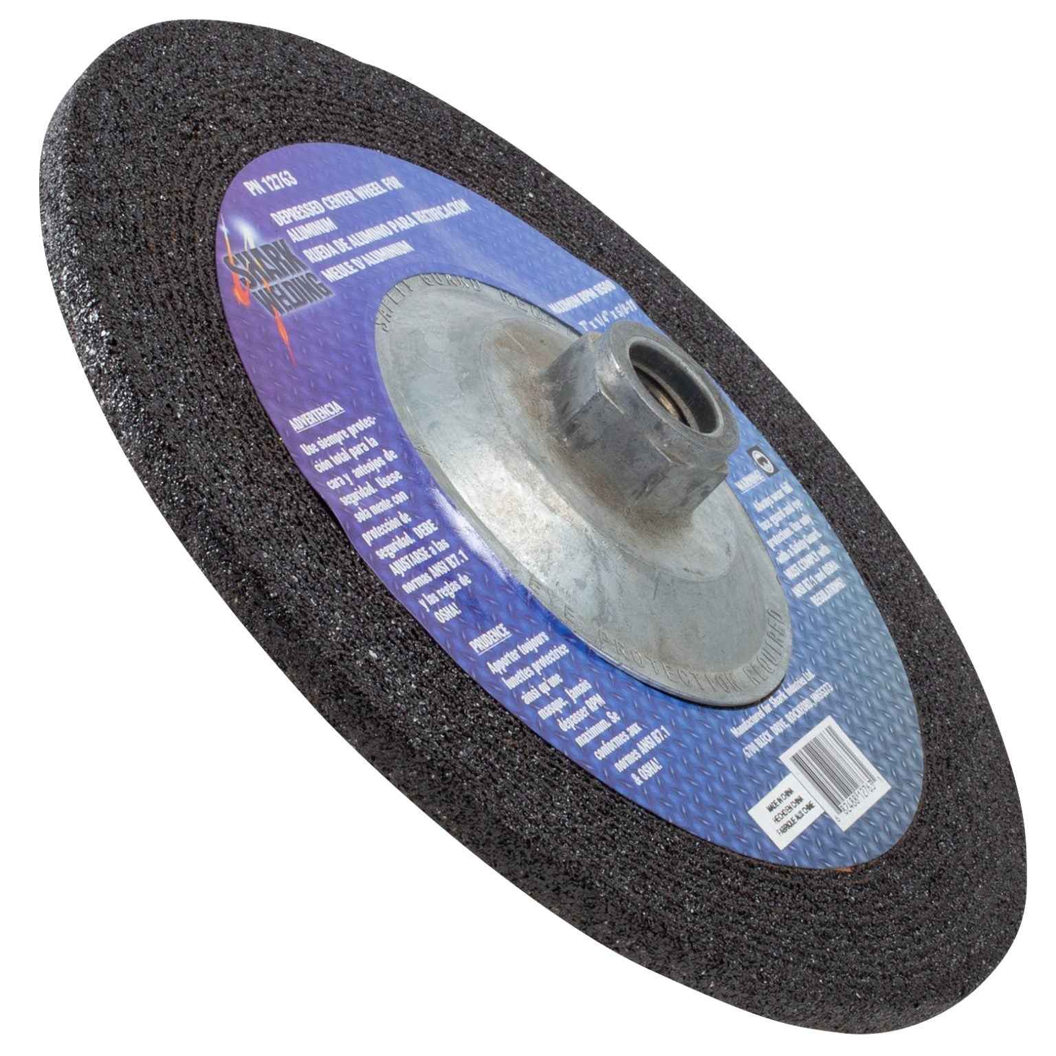 Shark Industries - Depressed Center Type 27 Grinding Wheel for use on Aluminum. 7″x 1/4″ 5/8-11