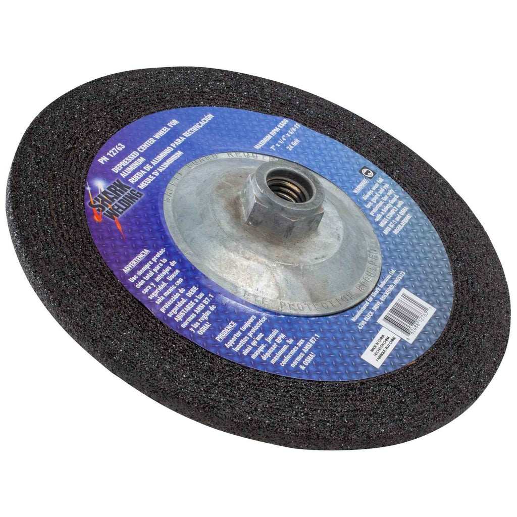 Shark Industries - Depressed Center Type 27 Grinding Wheel for use on Aluminum. 7″x 1/4″ 5/8-11