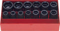 1/2 Sq. Dr. Socket Set  3/8 - 1.1/8 6 point  12 pieces