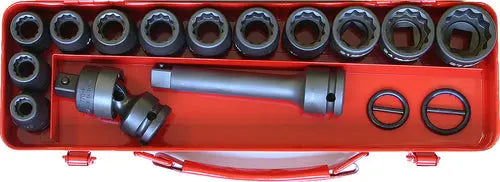 1/2 Sq. Dr. 18 Piece Impact 12-Point Socket Set  10-27mm