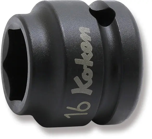 1/2 Sq. Dr. Socket  16mm 6 point Length 26mm Thin walled