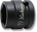 1/2 Sq. Dr. Socket  19mm 6 point Length 28mm Thin walled