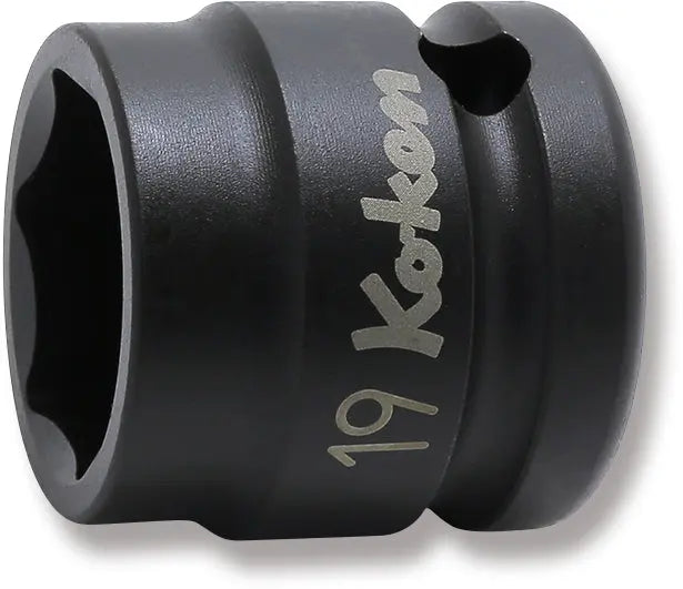 1/2 Sq. Dr. Socket  19mm 6 point Length 28mm Thin walled
