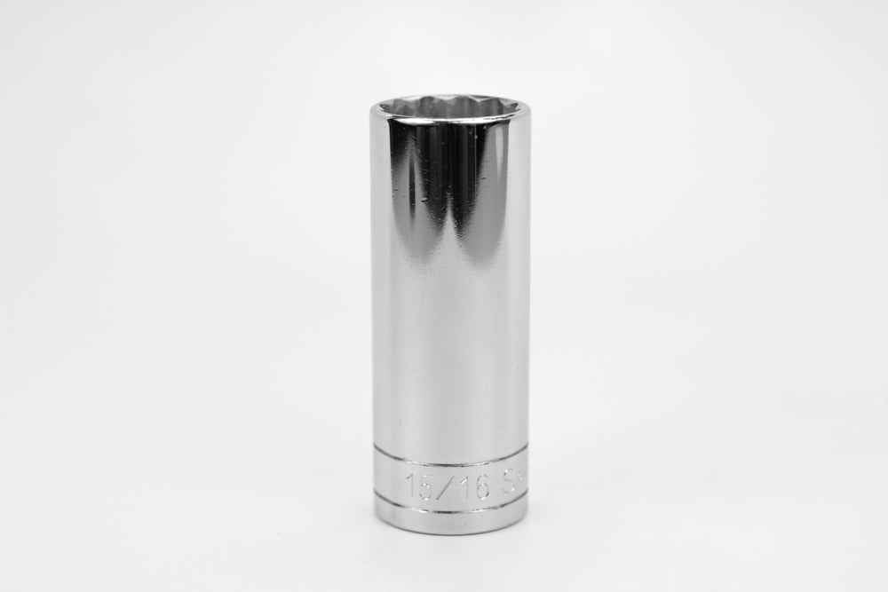 SK Tools USA - 1/2" Drive 12 Point Fractional Deep Chrome Socket (5/8 - 1-1/2)