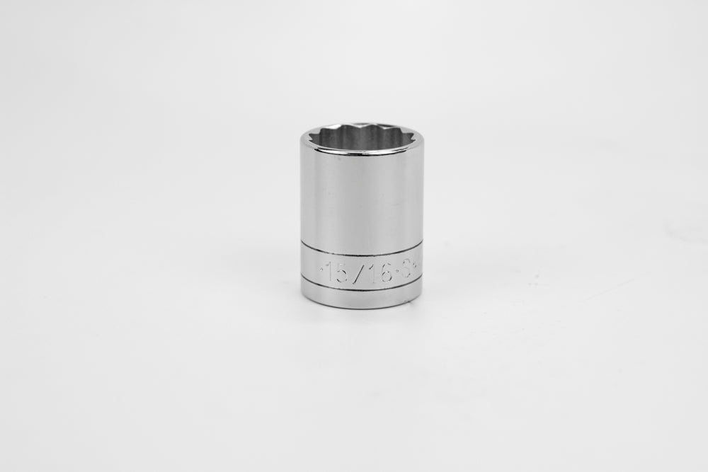 SK Tools USA - 1/2" Drive 12 Point Fractional Standard Chrome Socket (19/32" - 1-1/2")