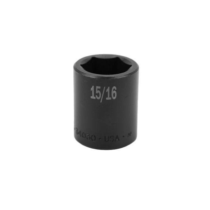 SK Tools USA - 1/2" Drive 6 Point Standard Fractional Impact Socket (3/8"-15/16")