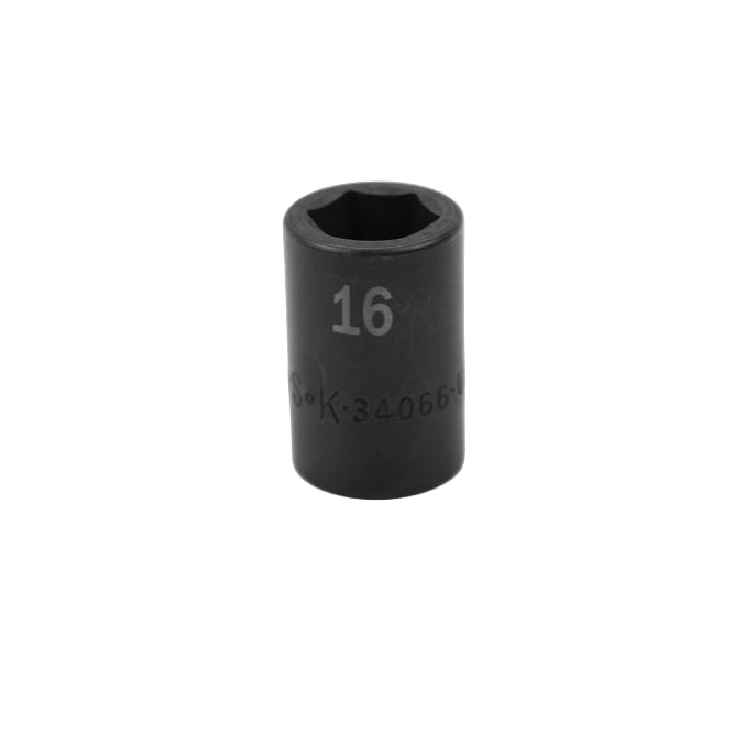 SK Tools USA - 1/2" Drive 6 Point Standard Metric Impact Socket (8mm-20mm)