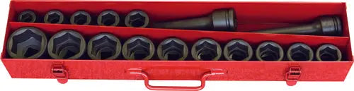3/4 Sq. Dr. Socket Set  19-50mm 6 point   17 pieces