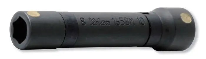 1/4 Hex Dr. Double Ended Socket  10 x 12mm 6 point Length 100mm side Magnet