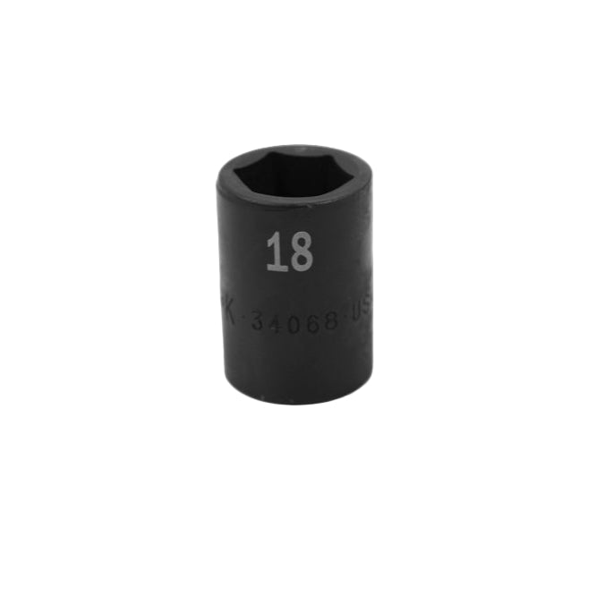 SK Tools USA - 1/2" Drive 6 Point Standard Metric Impact Socket (8mm-20mm)