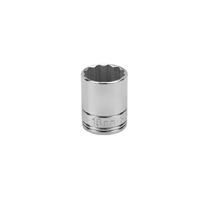 SK Tools USA - 3/8" Drive Chrome 12-Point Standard Socket (8mm–22mm)