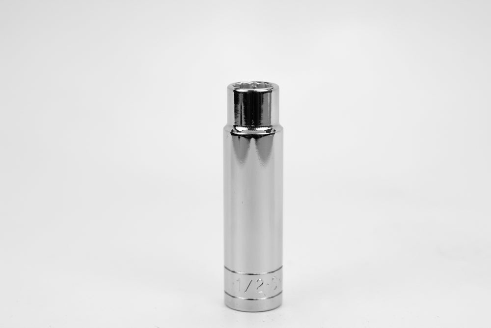 SK Tools USA - 1/2" Drive 12 Point Fractional Deep Chrome Socket (3/8, 7/16, 1/2, 9/16)